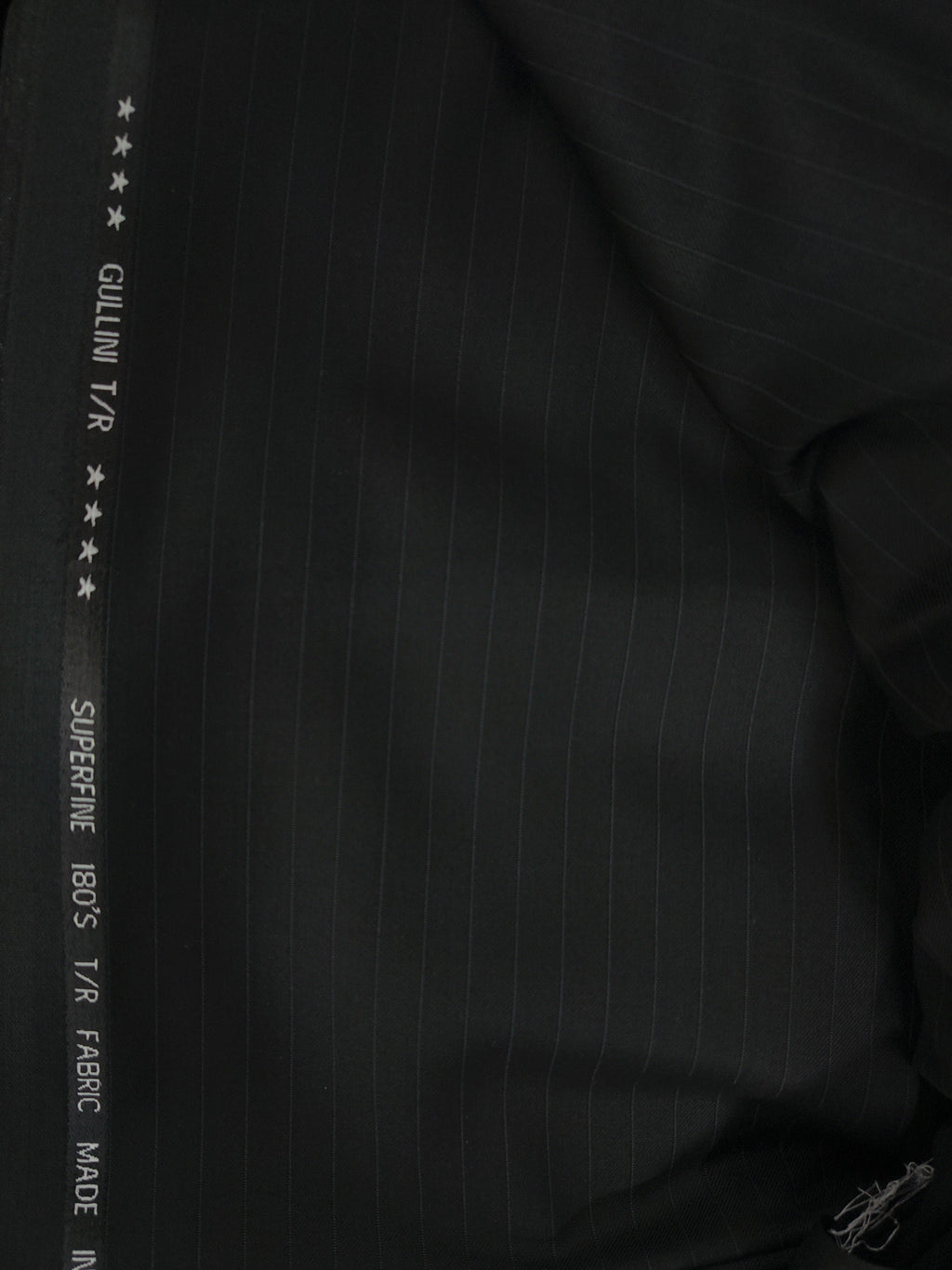 Gullini Terry Rayon Pinstripes Black Unstiched fabric