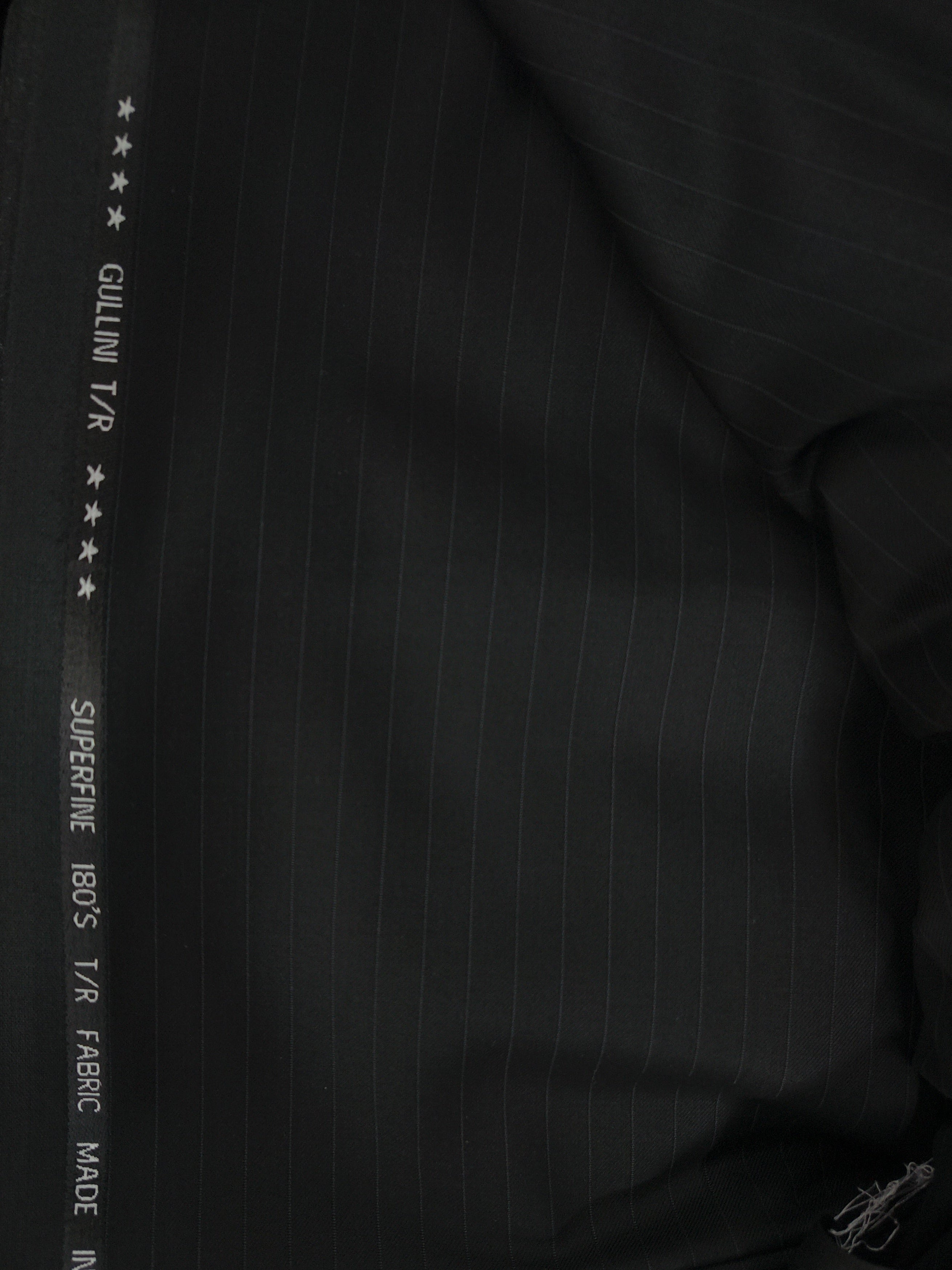 Gullini Terry Rayon Pinstripes Black Unstiched fabric