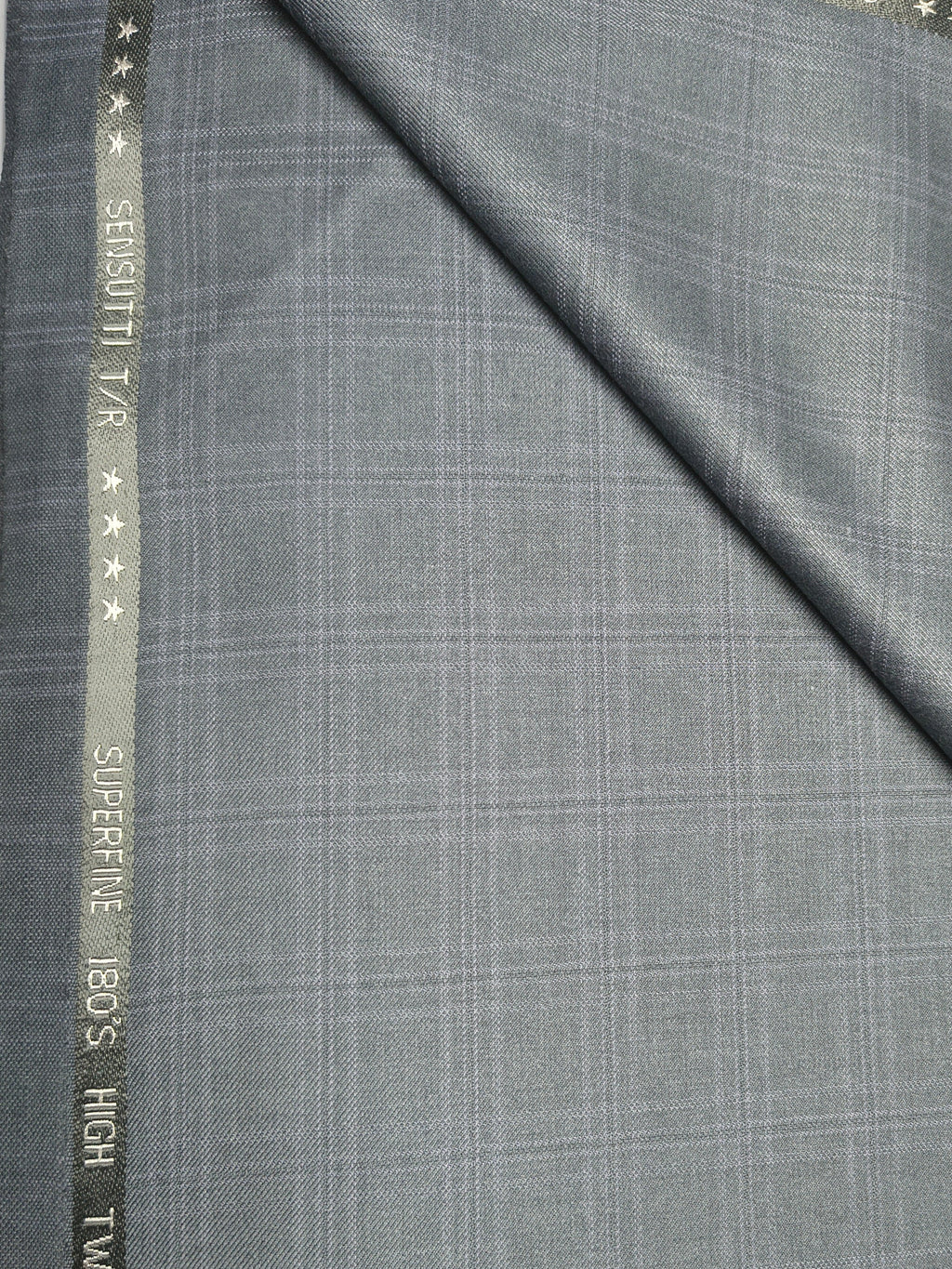 A Sensutti Grey Terry Rayon blend Unstitched Fabric Italian