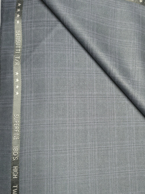 A Sensutti Grey Terry Rayon blend Unstitched Fabric Italian