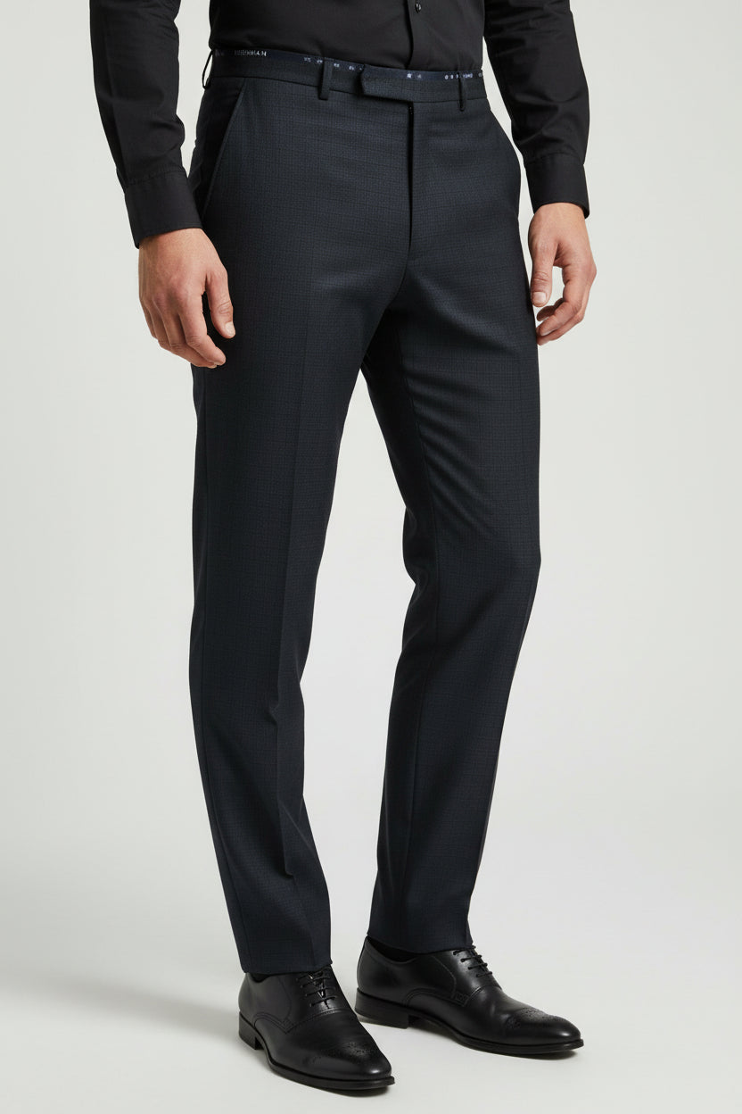 Navy blue Formal Trouser Fabric Richman