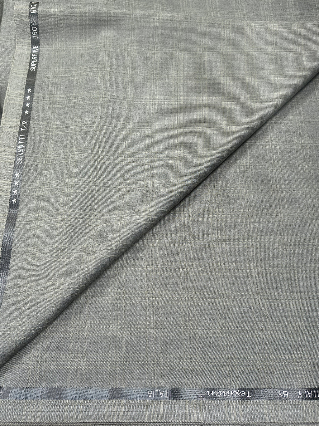 A Sensutti Sage grey Terry Rayon blend Unstitched Fabric Italian