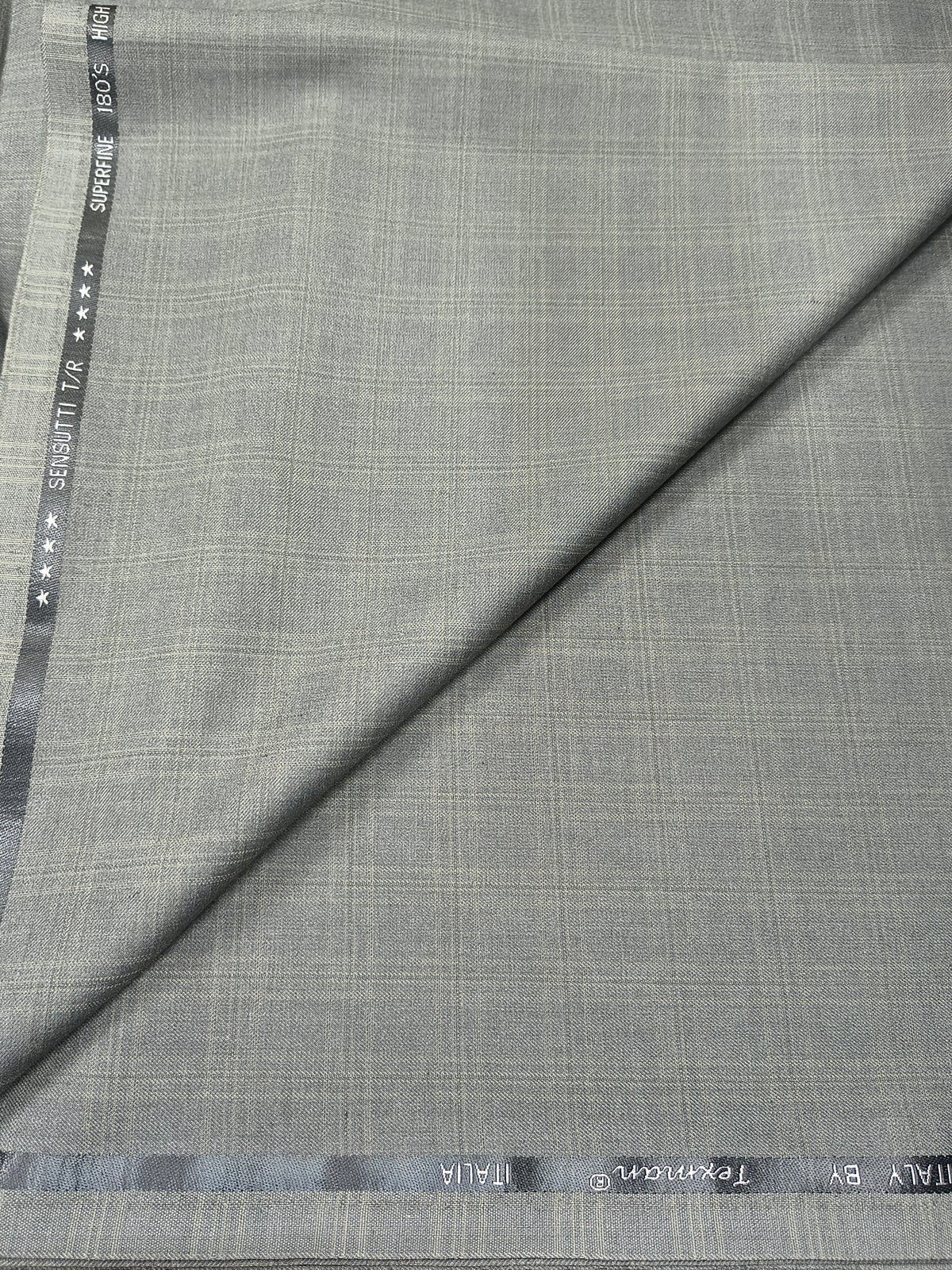 A Sensutti Sage grey Terry Rayon blend Unstitched Fabric Italian