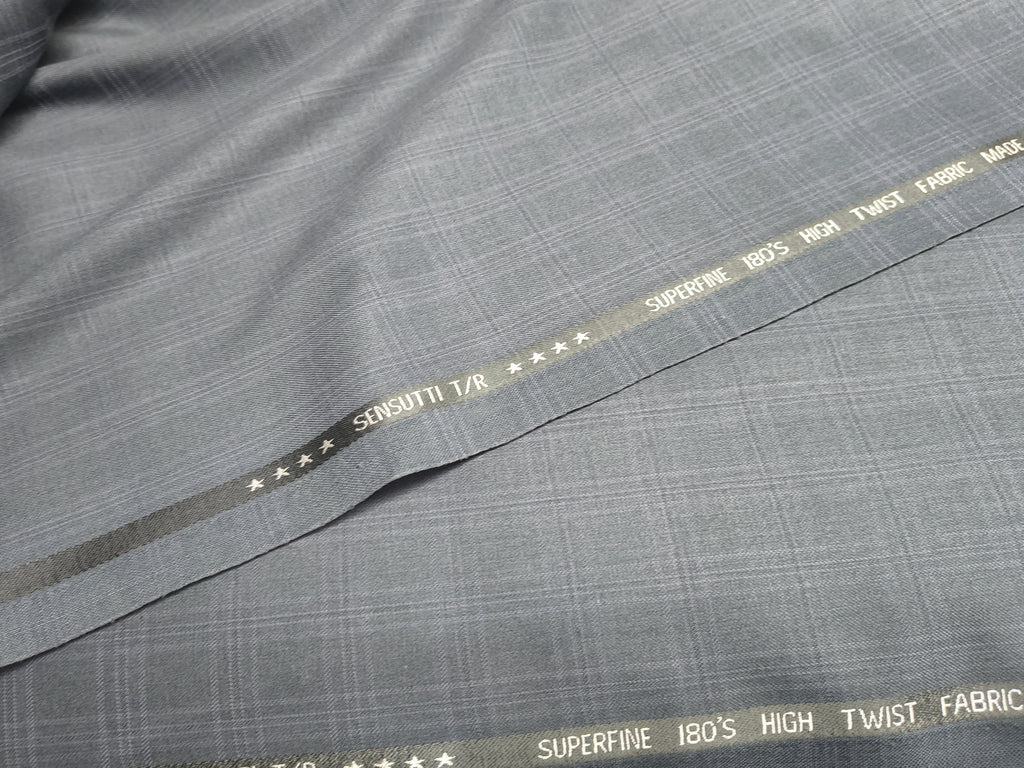 A Sensutti Grey Terry Rayon blend Unstitched Fabric Italian