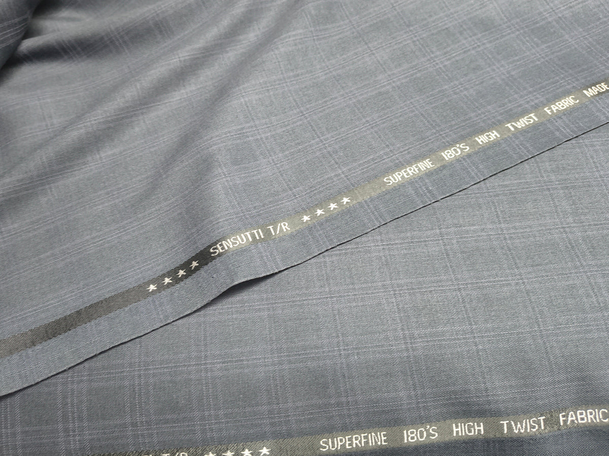 A Sensutti Grey Terry Rayon blend Unstitched Fabric Italian