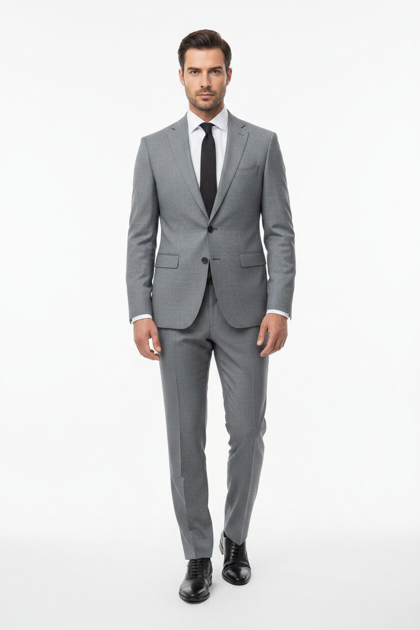 MERINO 048 TERRY RAYON STEEL GRAY UNSTITCHED FABRIC