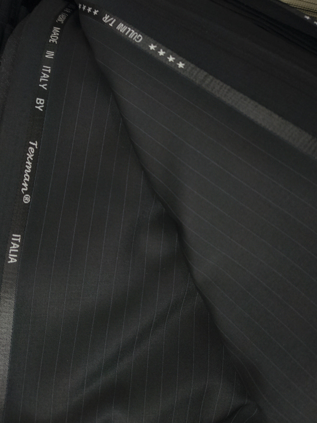 Gullini Terry Rayon Pinstripes Black Unstiched fabric