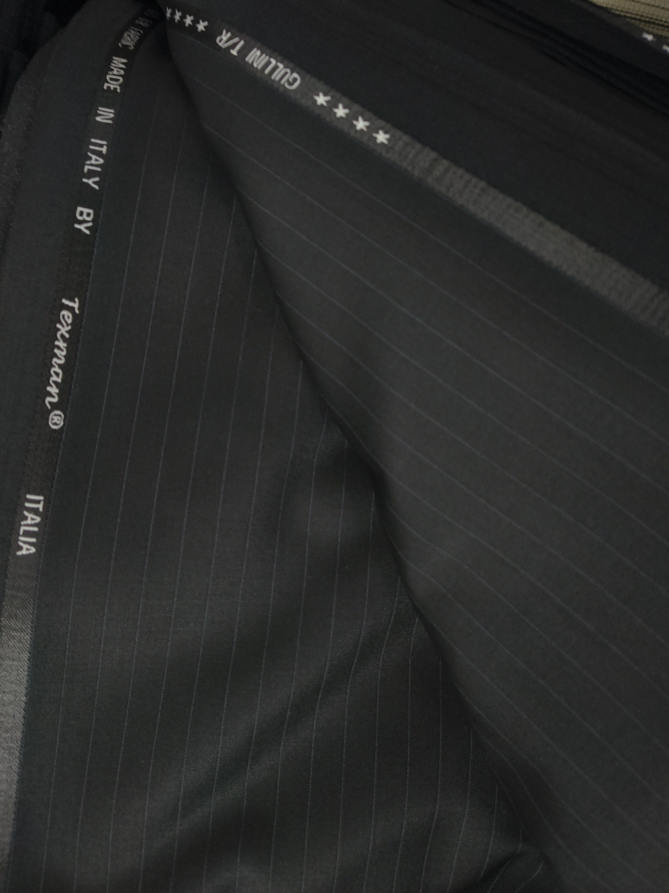 Gullini Terry Rayon Pinstripes Black Unstiched fabric