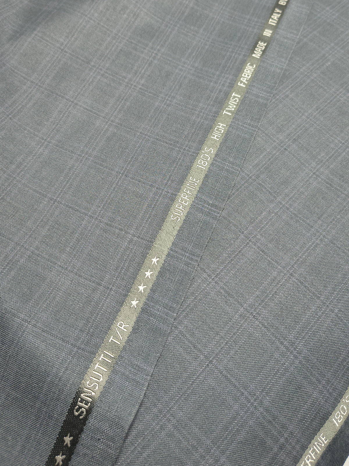 A Sensutti Grey Terry Rayon blend Unstitched Fabric Italian