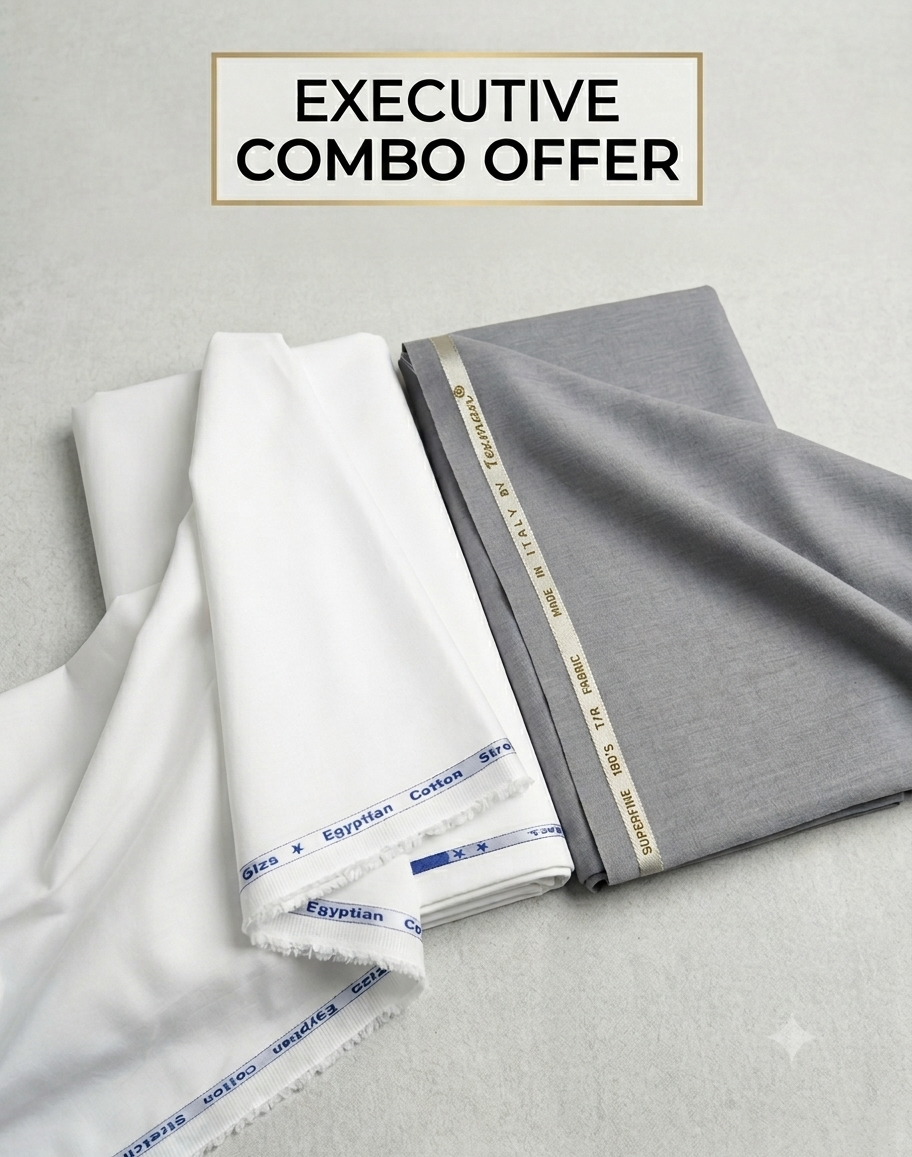 Combo Pack Giza Cotton and Steel Terry Rayon Fabric