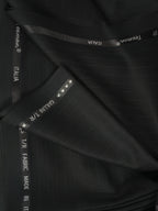 Gullini Terry Rayon Pinstripes Black unstitched fabric for trouser blazer and suits