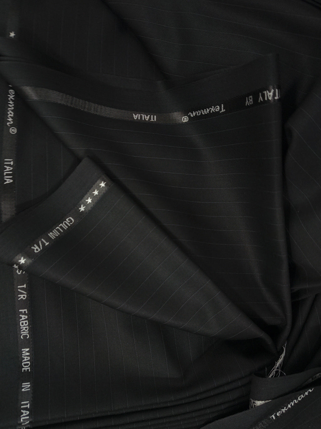 Gullini Terry Rayon Pinstripes Black Unstiched fabric