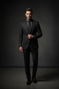 Gullini Terry Rayon Pinstripes Black Unstiched fabric
