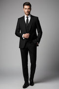 MERINO 001 TERRY RAYON JET BLACK UNSTICHED FABRIC