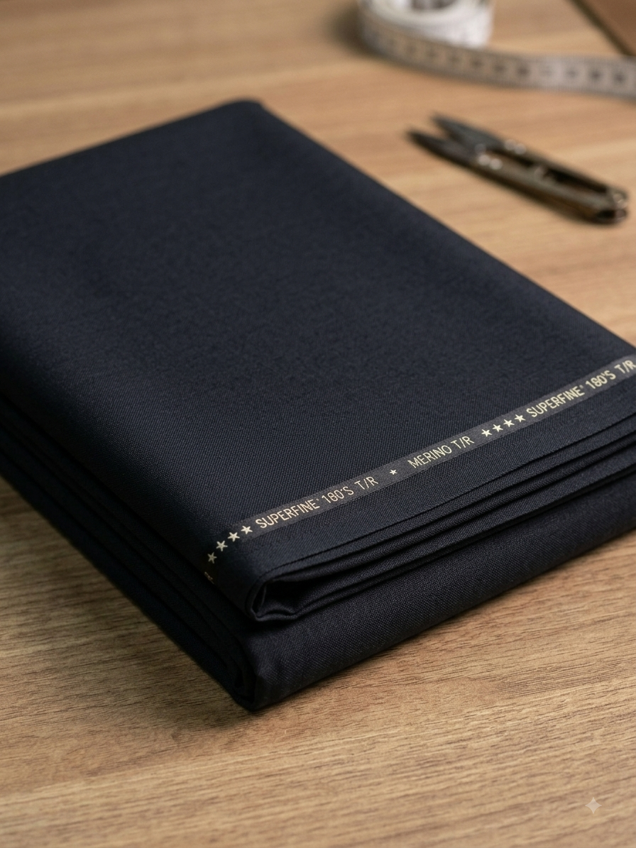 Jet Black Terry Rayon Fabric – Merino Collection