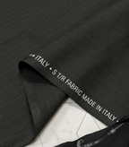 Gullini Terry Rayon Pinstripes Black unstitched fabric for trouser blazer and suits