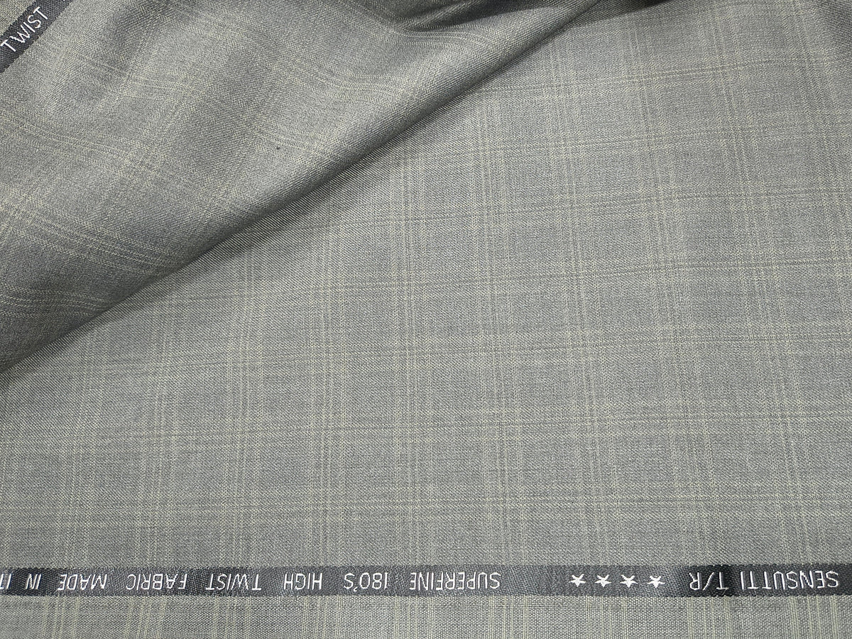 A Sensutti Sage grey Terry Rayon blend Unstitched Fabric Italian