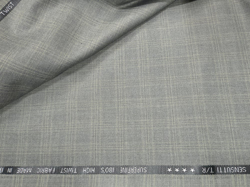 A Sensutti Sage grey Terry Rayon blend Unstitched Fabric Italian