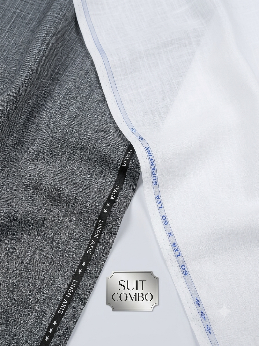 Linen shirt and Pant combo of Unstiched fabric