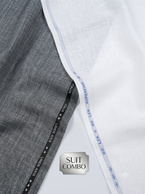 Linen shirt and Pant combo of Unstiched fabric
