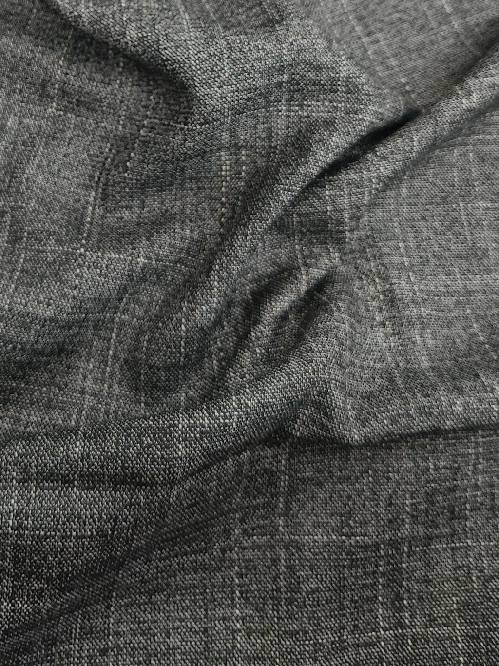 Linen Axis Grey unstiched fabric Blend linen cotton