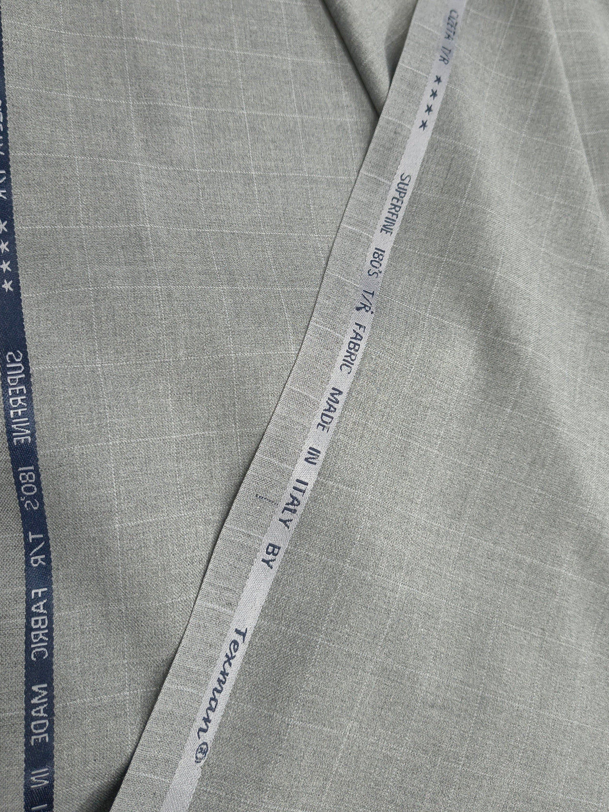 Cizeta Terry Rayon Checks Light grey unstitched fabric