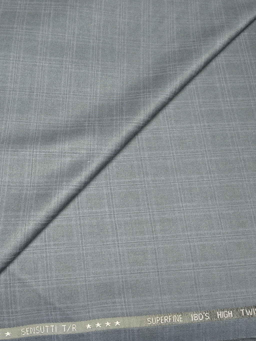 A Sensutti Grey Terry Rayon blend Unstitched Fabric Italian