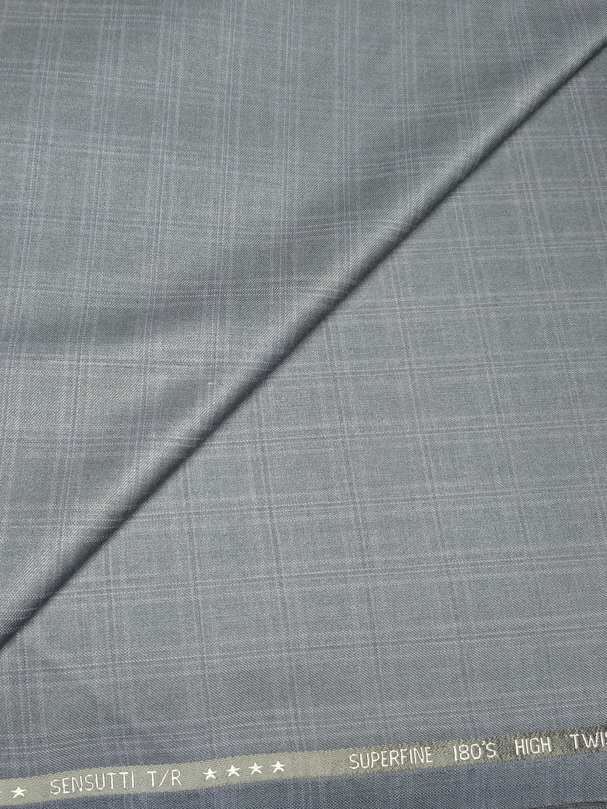 A Sensutti Grey Terry Rayon blend Unstitched Fabric Italian