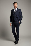 MERINO 002 TERRY RAYON NAVY BLUE CLASSIC UNSTICHED FABRIC