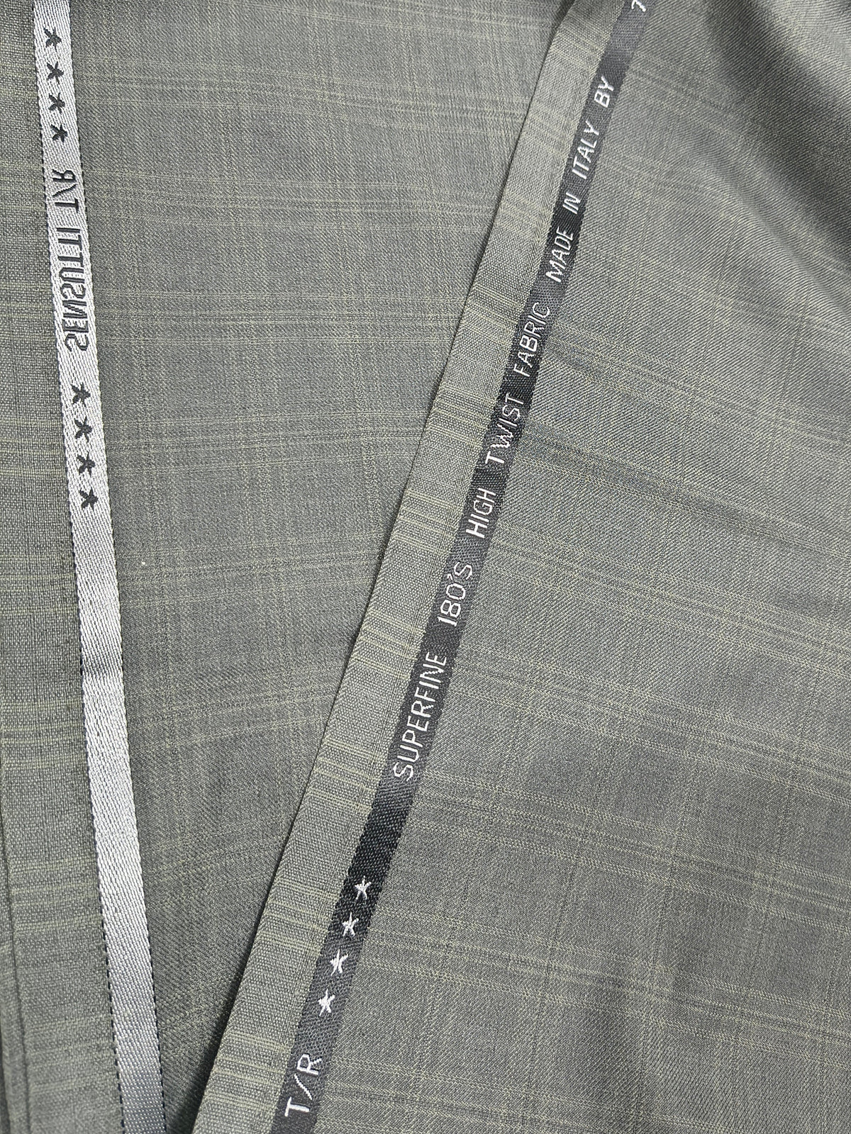 A Sensutti Sage grey Terry Rayon blend Unstitched Fabric Italian