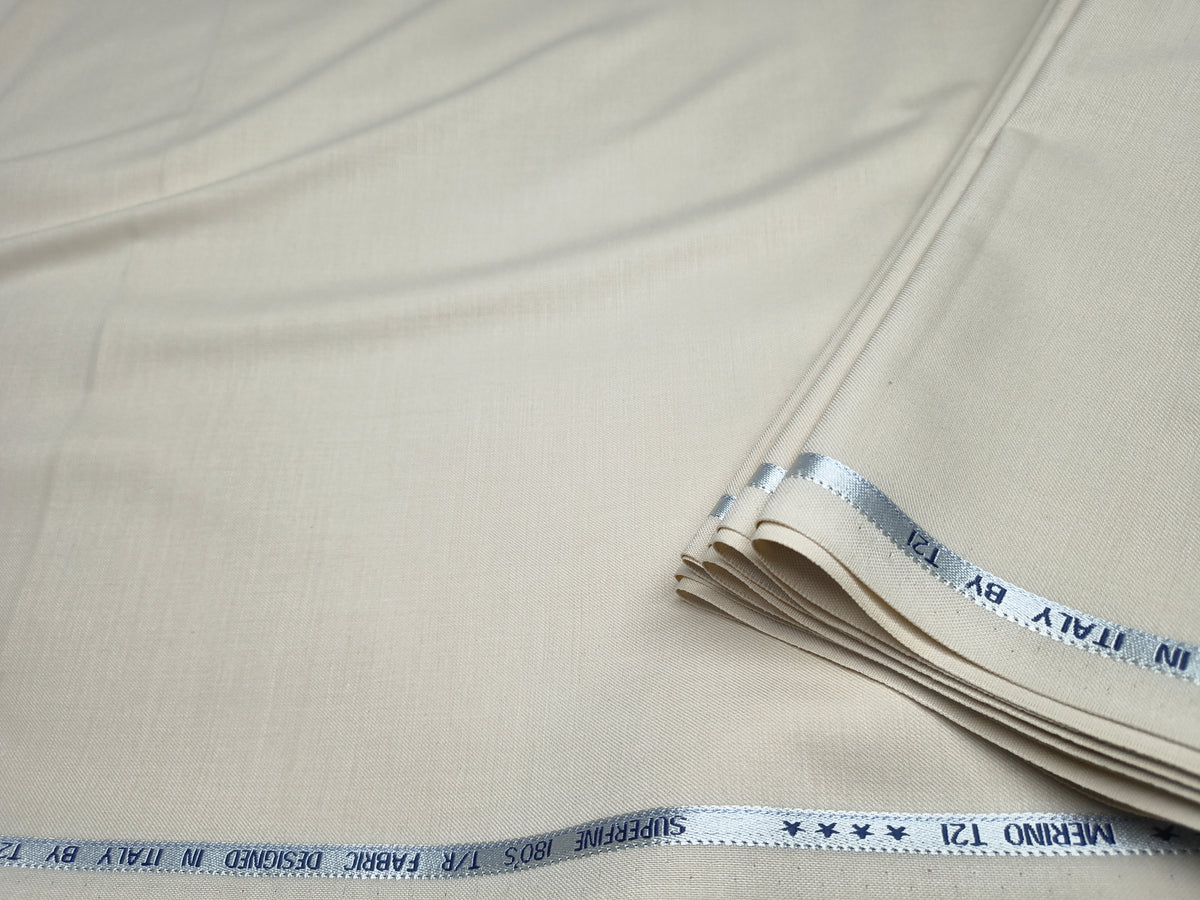 Beige Terry rayon Trousers unstitched Fabric