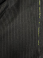 B Pinstripe Fabric – Goldrush Dark grey  Formal Wear
