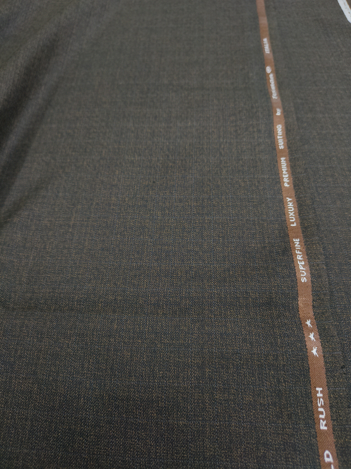 Z Goldrush charcoal brown trouser fabric with two tone melange