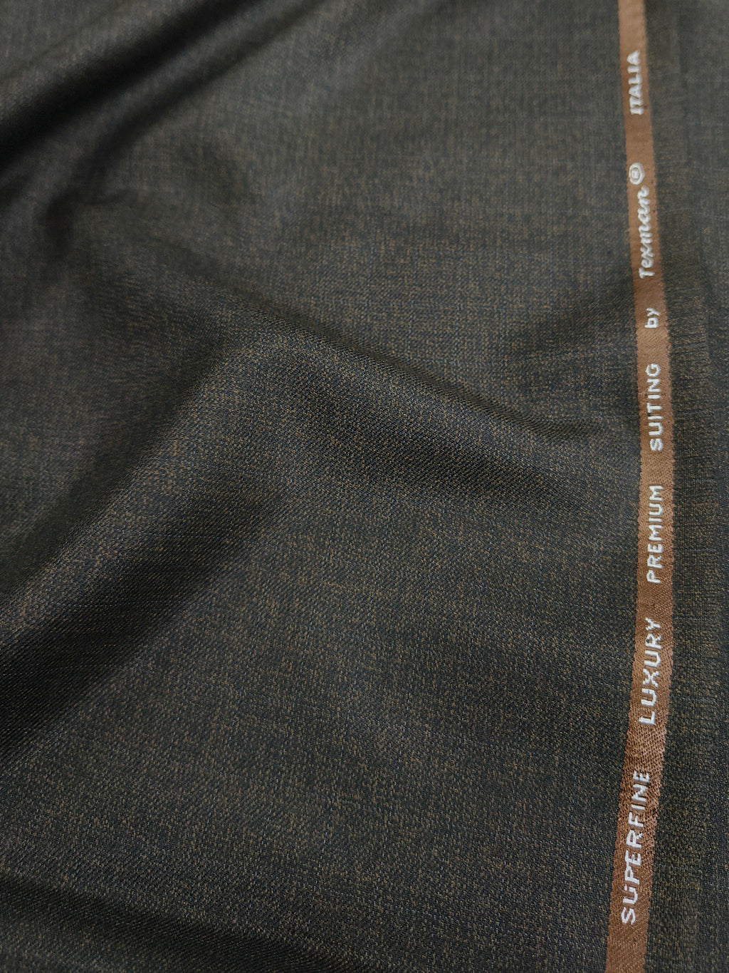 Z Goldrush charcoal brown trouser fabric with two tone melange