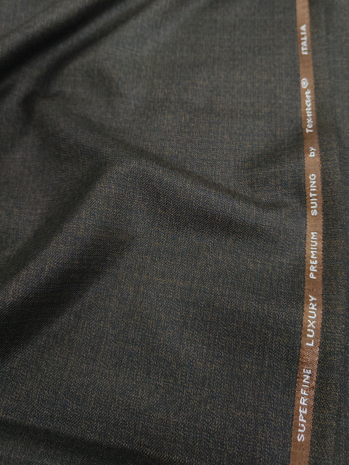 Z Goldrush charcoal brown trouser fabric with two tone melange