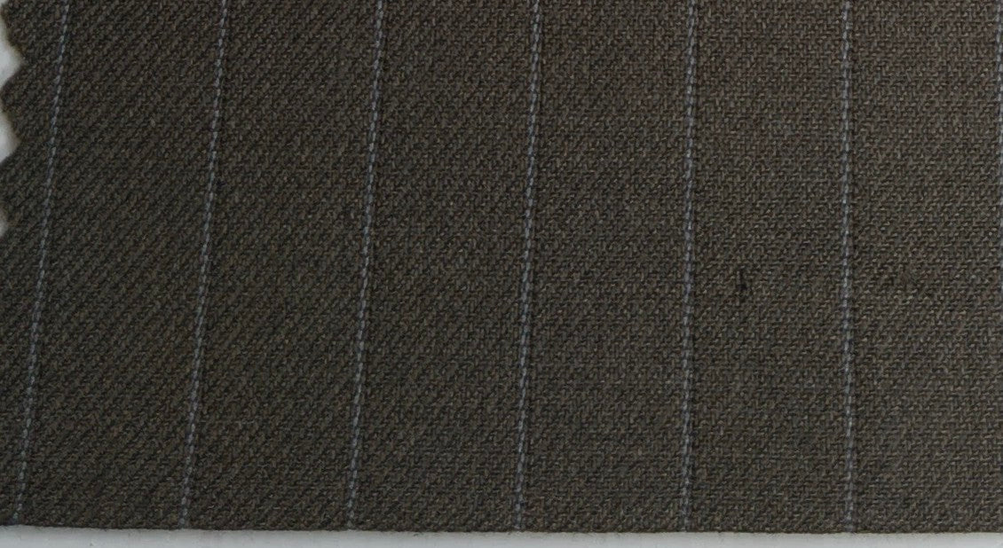 Gullini Terry Rayon Pinstripes Mocca Brown unstitched fabric for trouser blazer and suits