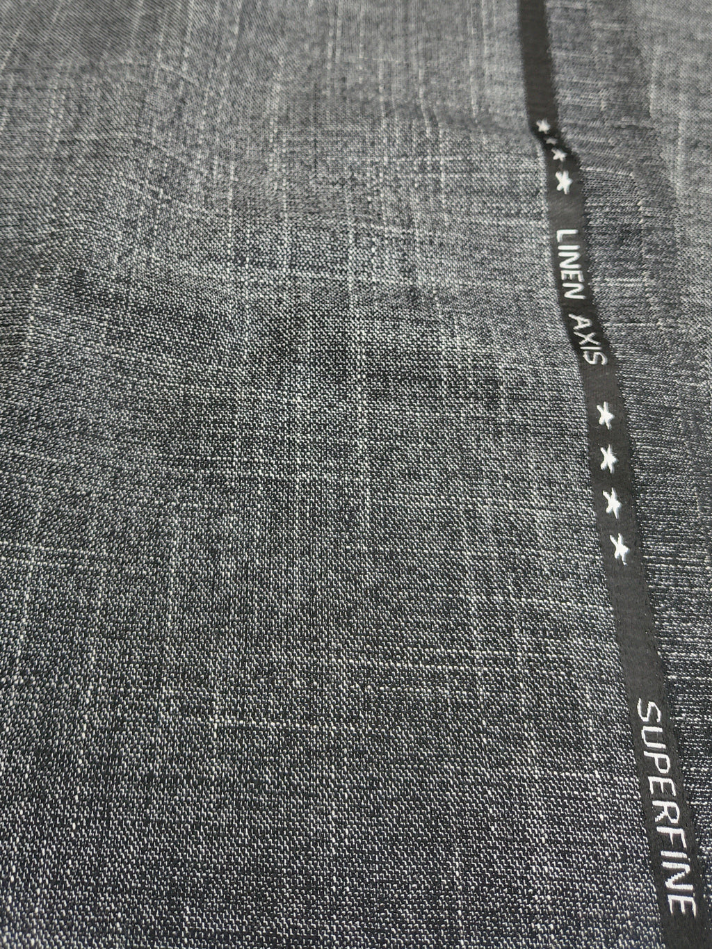 Linen Axis Grey unstiched fabric Blend linen cotton